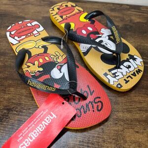Havaianas x Disney Mickey Mouse Flip Flops Unisex 11/12 Womens 9/10 Mens Sandals
